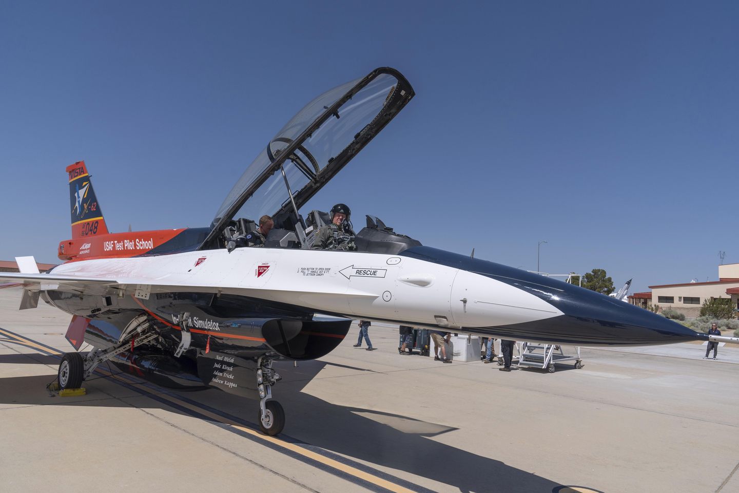 WATCH New AI-controlled fighter jet took Air Force leader for a historic ride.