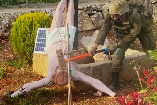 Israeli Soldiers In Lebanon Who Sledgehammered Statue Of Jesus Arrested As Bibi Does Damage Control