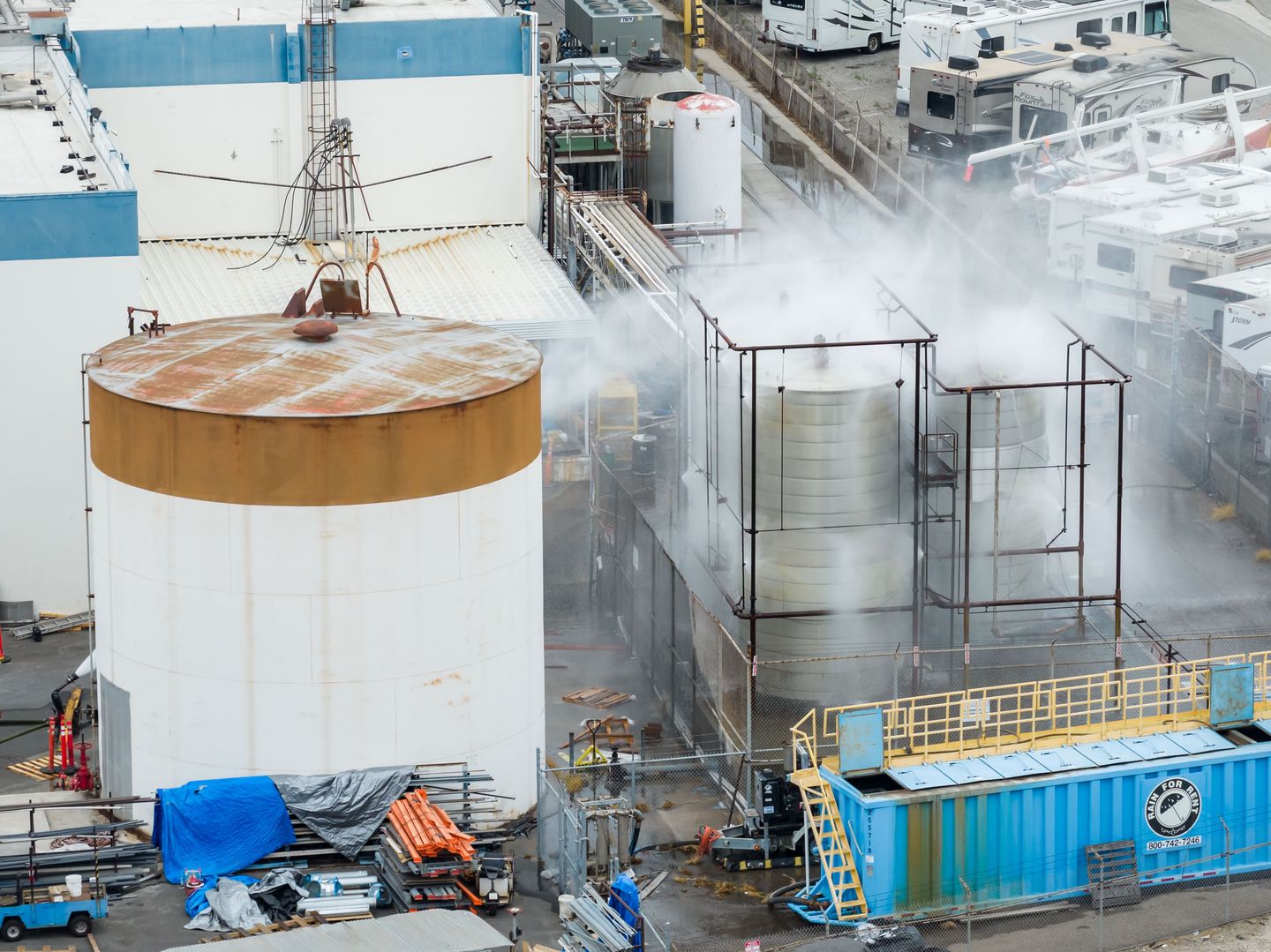 Southern California officials trying to prevent explosion or leak from damaged chemical tank