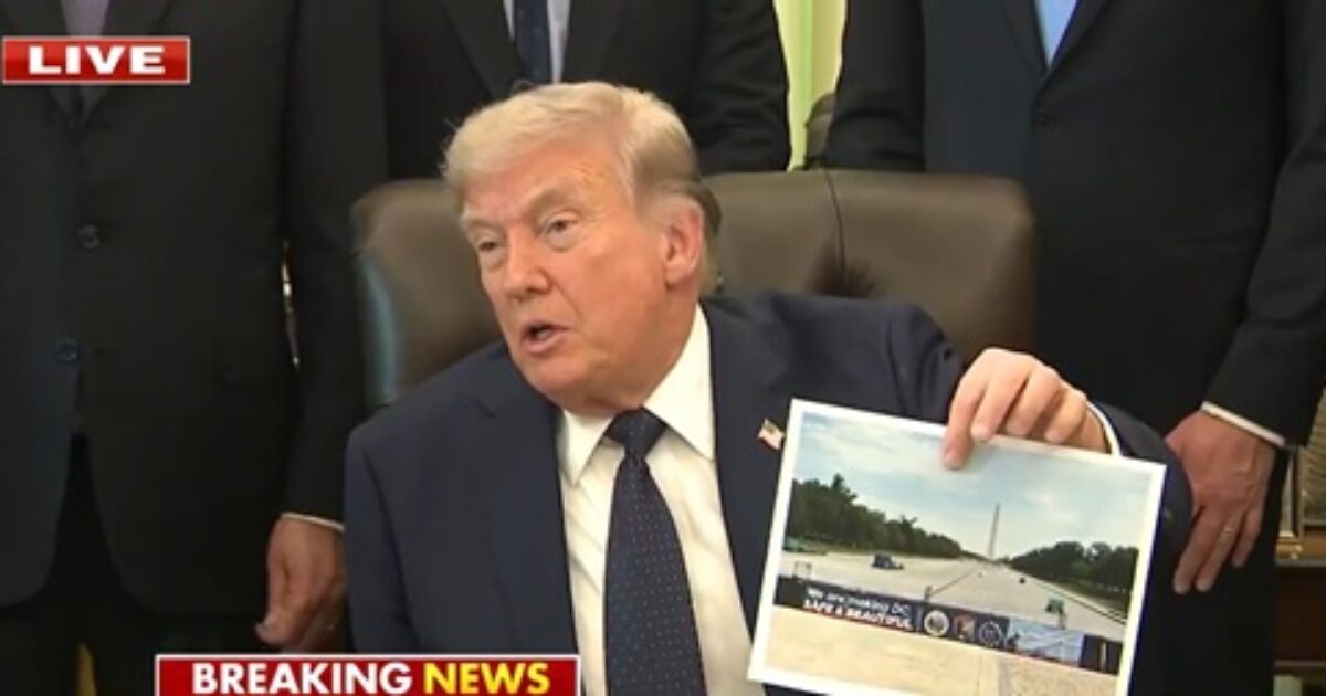 Trump administration hit with a lawsuit over painting of the reflecting pool