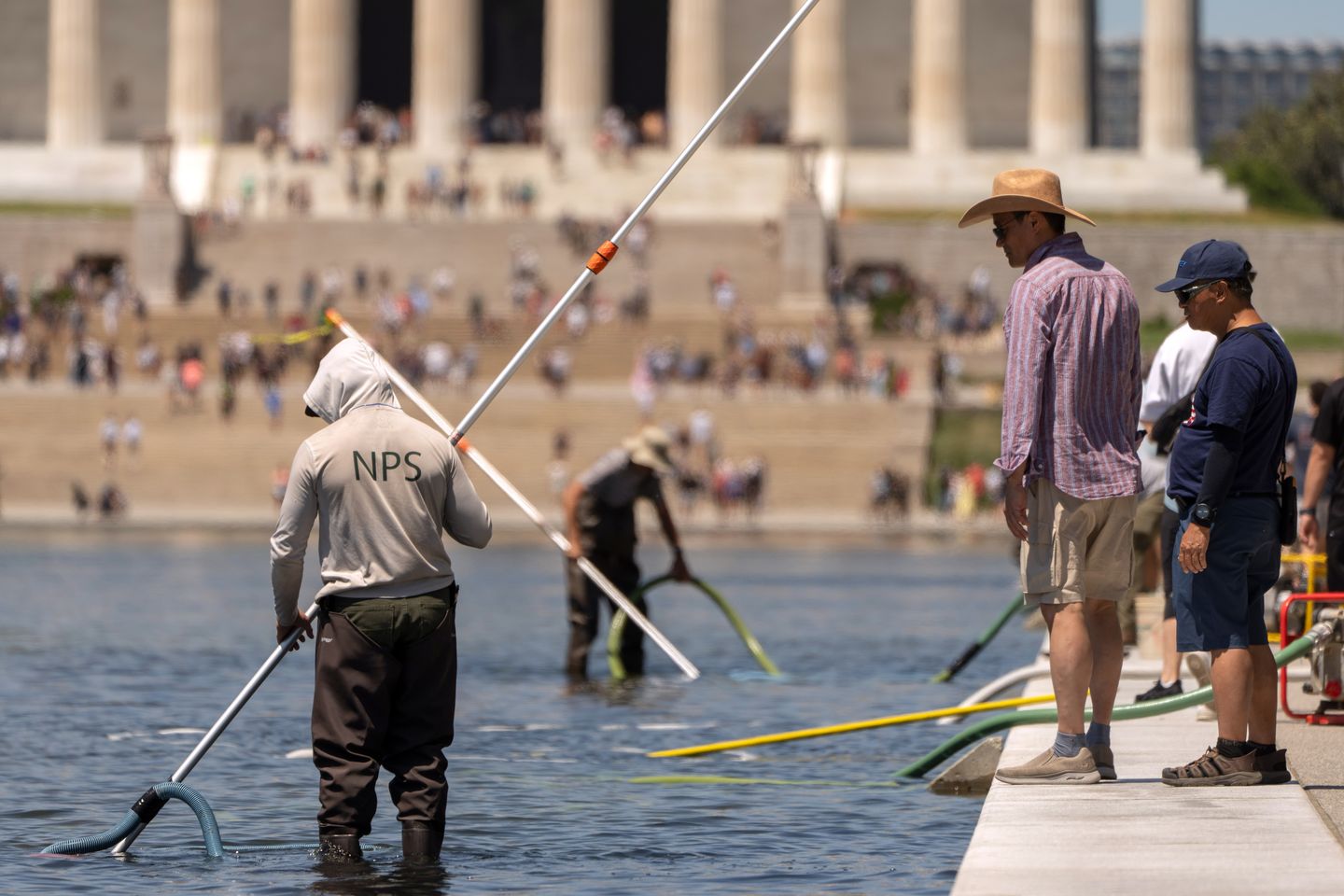 Trump says vandalism at Reflecting Pool will force drainage for ‘necessary repairs’