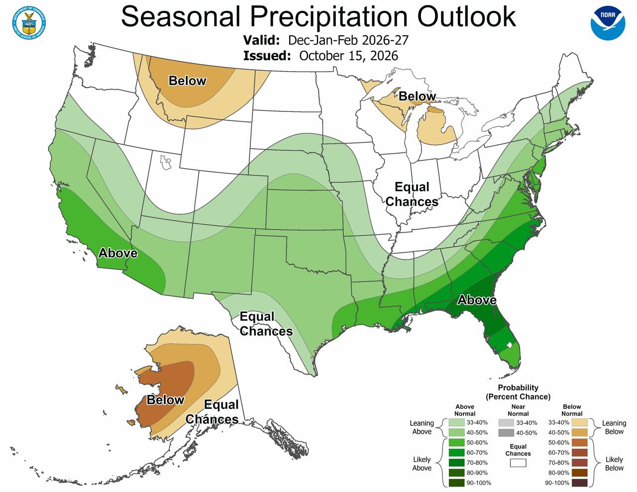 NOAA Winter Outlook: Record El Niño Points To Wetter South, Warmer North